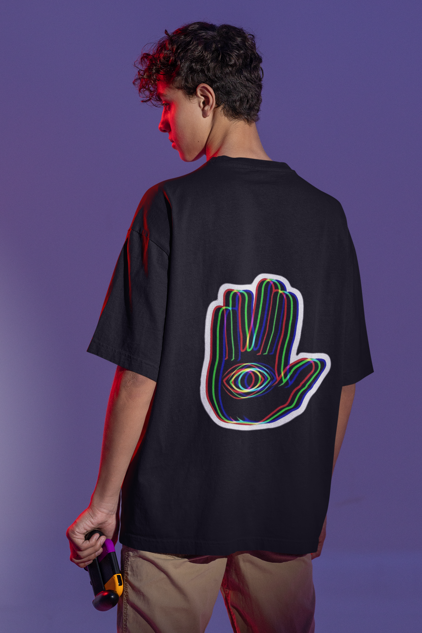 Techno hand Oversize T-shirt
